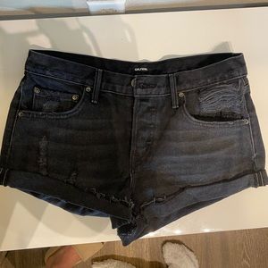 GRLFRND black jean shorts*worn once*